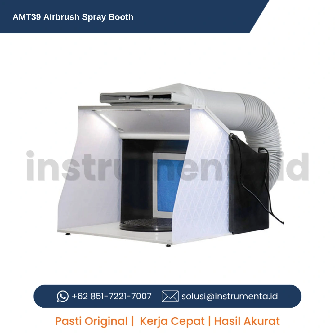 Official Supplier AMT39 Airbrush Spray Booth Meja Kerja Penyaring Cat Semprot Portable dengan Kipas Ekstraksi